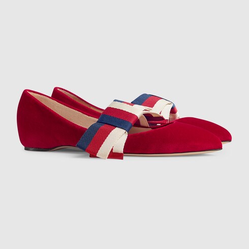 gucci bow ballet flats
