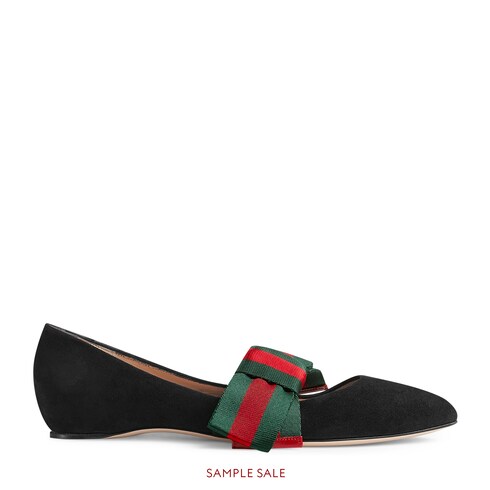 gucci bow ballet flats