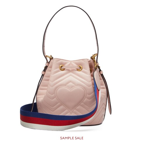 gg marmont quilted leather bucket bag