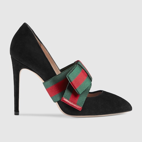 gucci suede pumps