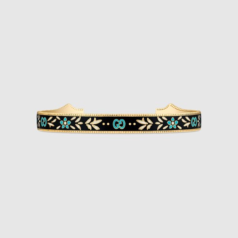 		Icon bracelet in yellow gold with enamel - Gucci For Women 482016J85968466 Gucci Icon bracelet in yellow gold with enamel