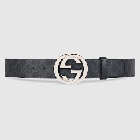 Gucci - GG-buckle GG Supreme-canvas Belt - Mens - Black