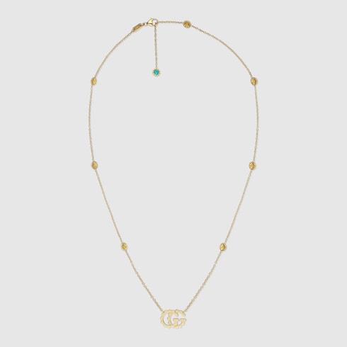 Gucci Gg Running Necklace With Topaz 