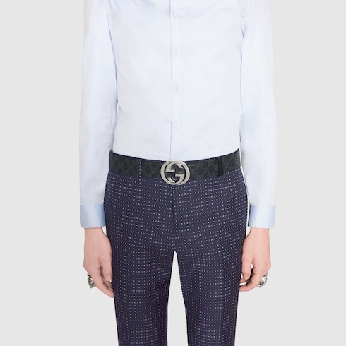 Belt with Interlocking G buckle