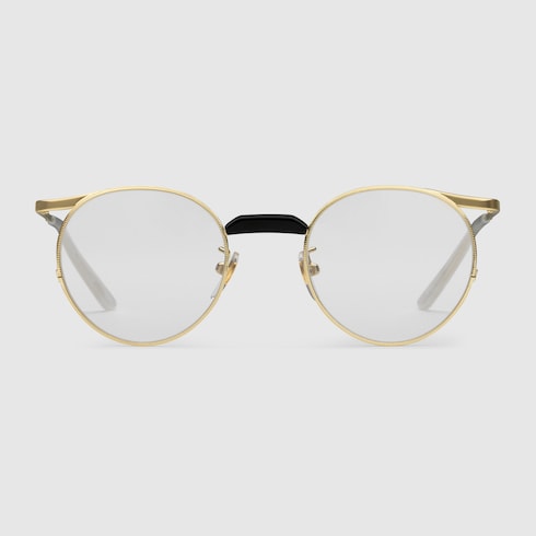 Gucci Round-frame metal glasses. 1