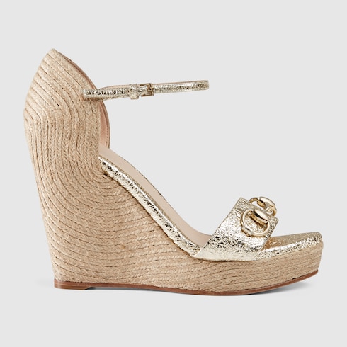 Gucci hot sale horsebit wedges