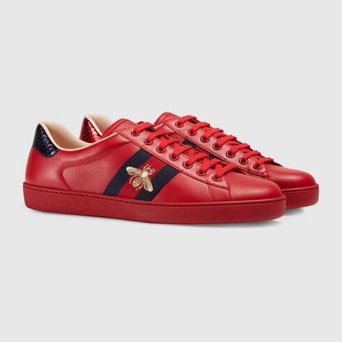 gucci red ace sneakers