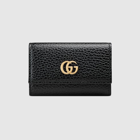 GG マーモント〕レザー キーケースブラックレザー | GUCCI® JP