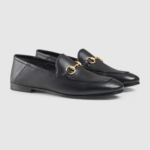 Horsebit Loafer in Black Leather for 