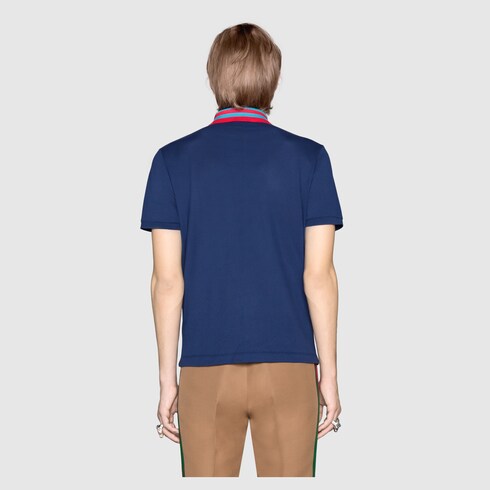 gucci animalium cotton polo