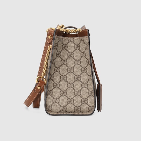 Padlock Small GG Supreme Shoulder Bag in Brown - Gucci