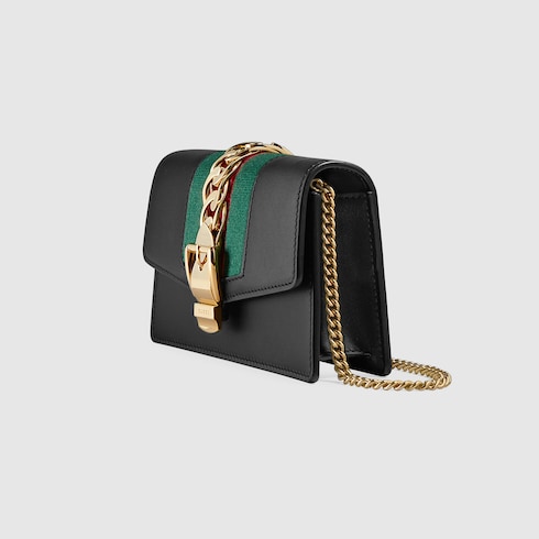 gucci sylvie leather mini chain bag