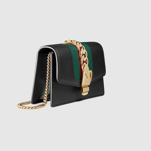 gucci sylvie leather mini chain bag