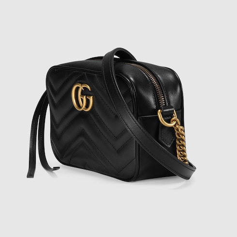 Gucci GG Marmont Super Mini Black Leather Shoulder Bag - MyDesignerly