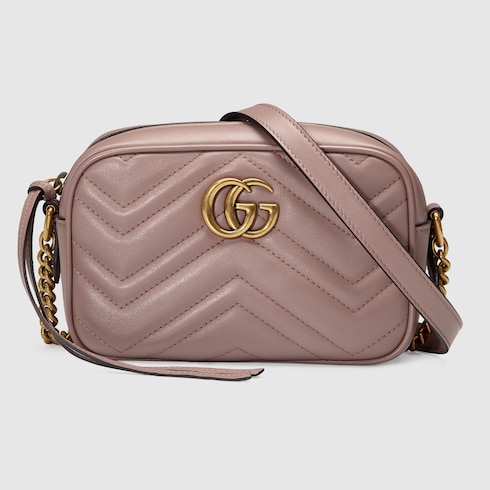 gucci gg small matelassé leather camera bag