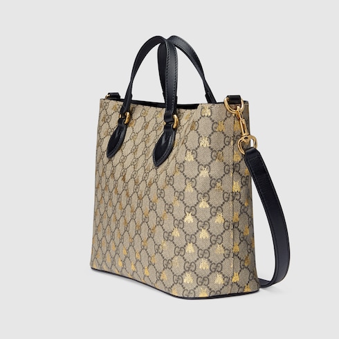 gucci gg supreme蜜蜂图案购物袋 detail 2