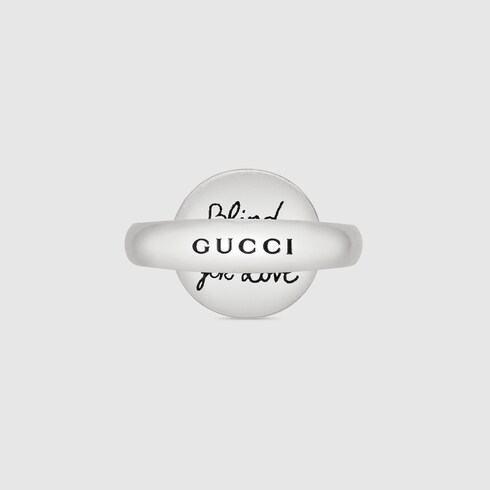 gucci blind ring silver mystic cat
