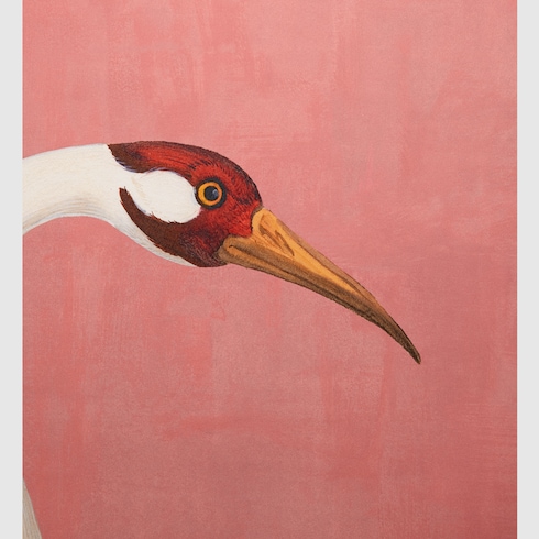 Tapete mit Reiher-Print