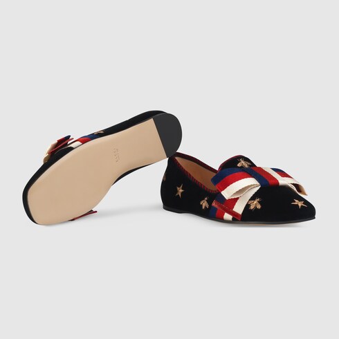 gucci flats bow