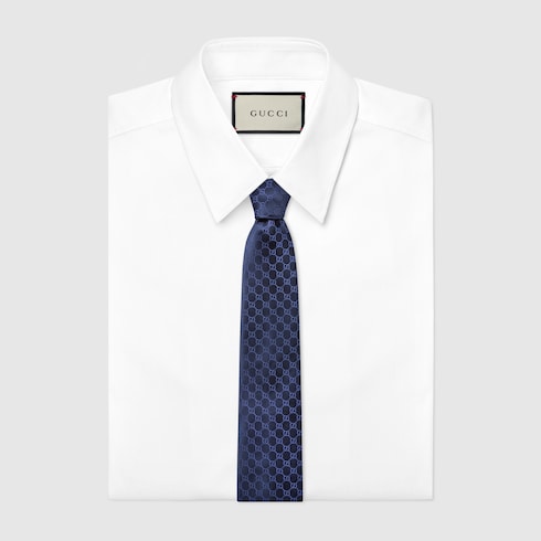Corbata de seda con GG 