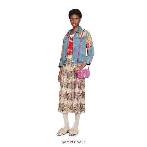 刺绣花卉牛仔夹克 - gucci 外套&飞行员夹克 505667xra374048