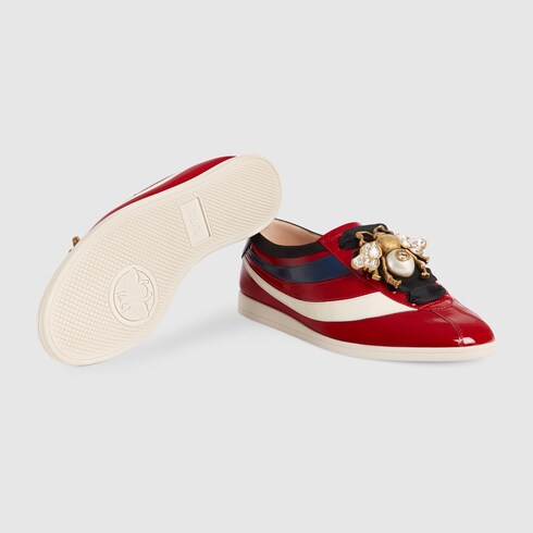 gucci patent leather sneakers