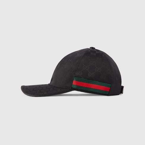 10％OFF】 GUCCI キャップ ブラックグッチ GGキャンバス ベースボール