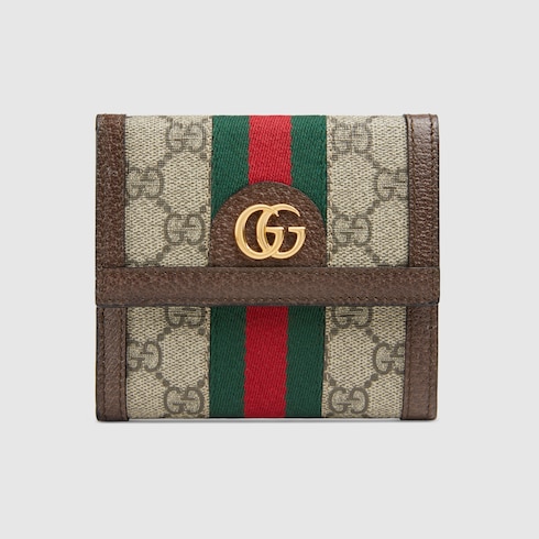 GG Supreme Ophidia French Flap Wallet 