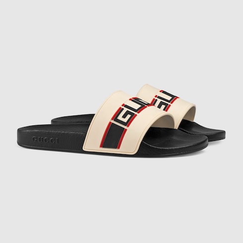 gucci ecru slides