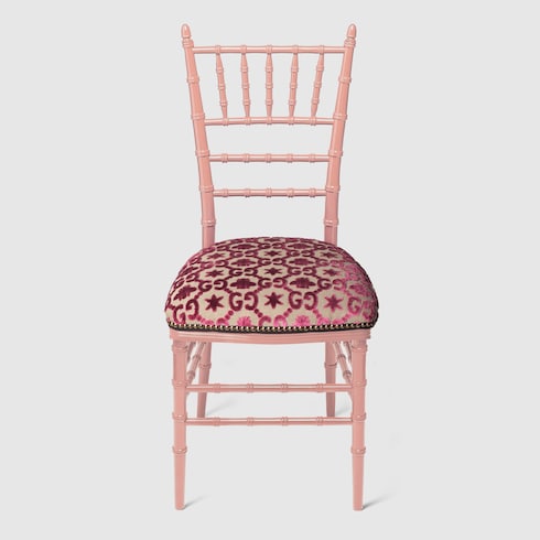 Sedia Chiavarina con motivo GG jacquard