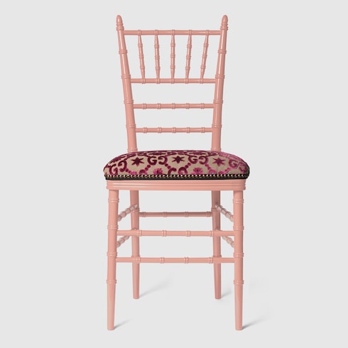 Sedia Chiavarina con motivo GG jacquard