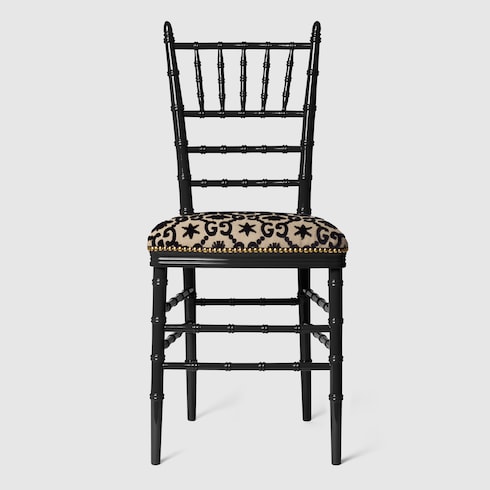 Sedia Chiavarina con motivo GG jacquard