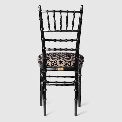 Sedia Chiavarina con motivo GG jacquard