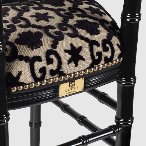 Sedia Chiavarina con motivo GG jacquard