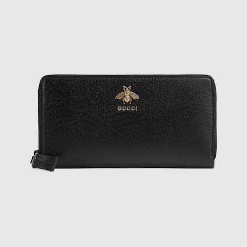 Portafoglio Animalier in pelle con cerniera