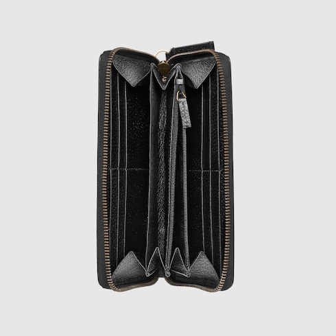 Cartera de Piel Animalier con Cremallera 