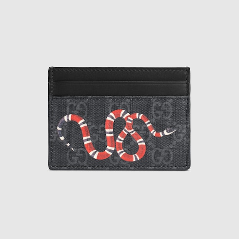 Kingsnake print GG Supreme card case Detail 2