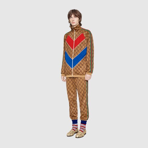 gucci gg technical jersey jogging pant