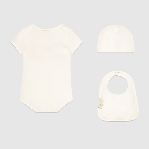 Ensemble cadeau pour bébé en coton avec logo Gucci