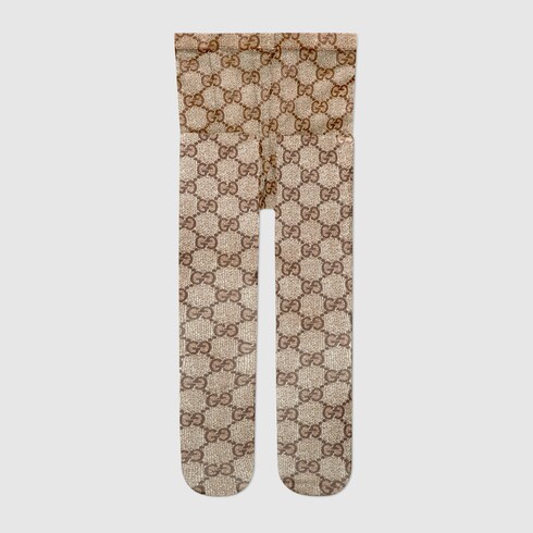 GG pattern tights in beige/ebony GG tulle | GUCCI® NZ
