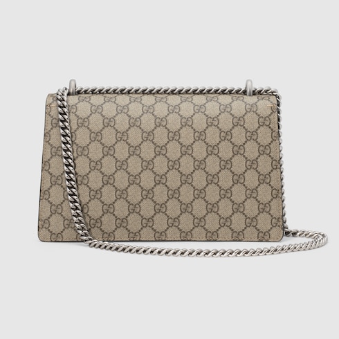 Dionysus Small Shoulder Bag With Ny Yankees Patch In Beige Ebony Gg View 1 N