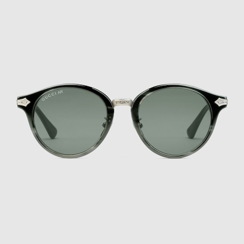 Gucci round frame acetate sunglasses best sale