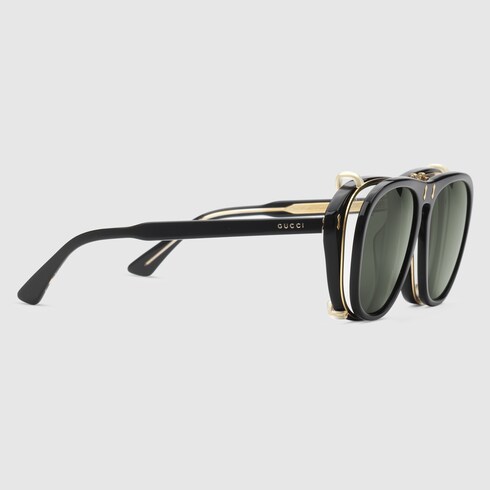 De Sol Gafas Extra Acetato Acoplable Aviador Montura Con vNnP0yOm8w