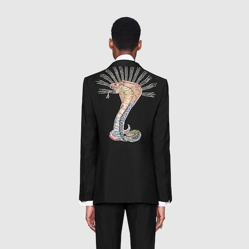 gucci embroidered blazer