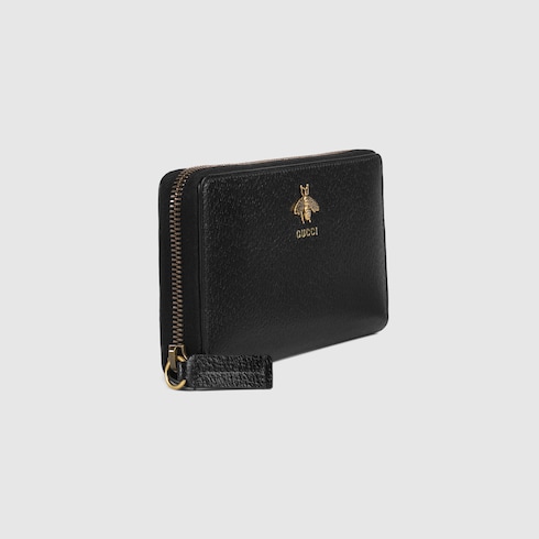 Cartera de Piel Animalier con Cremallera 