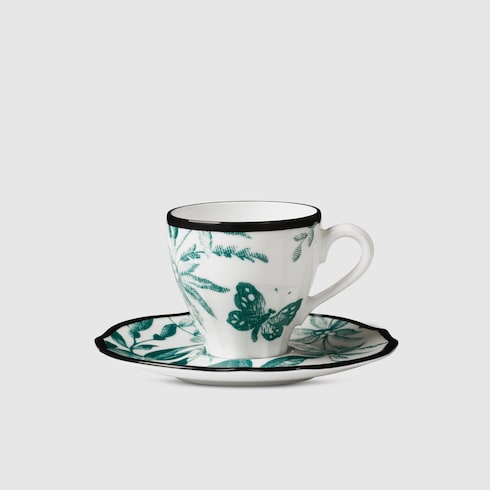 Herbarium coffee cup and saucer, double set Detail 2