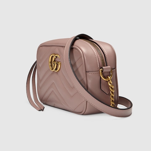 Gucci GG Marmont Matelasse Mini Camera Bag Dusty Pink