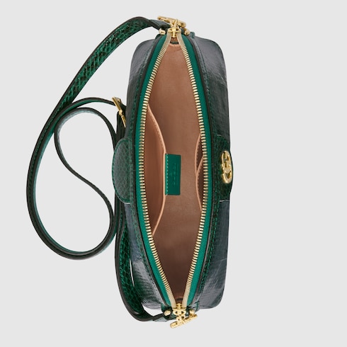 ophidia small snakeskin shoulder bag