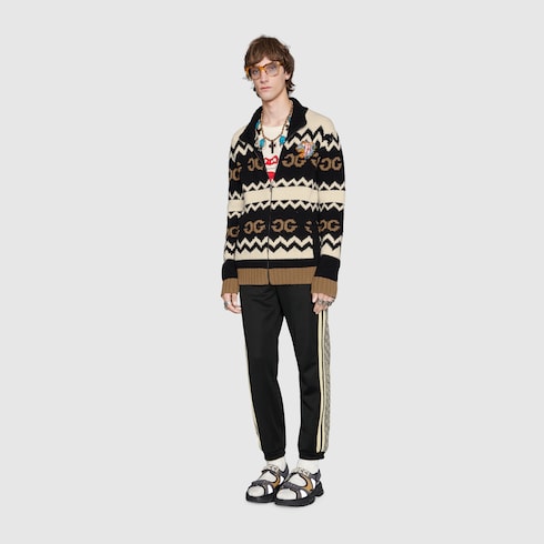 gucci jersey track pants