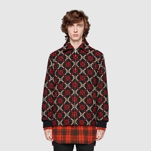 macro gg diamond wool jacket